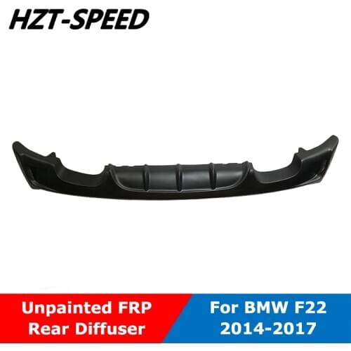 F22 Unpainted FRP Car Protector Rear Bumper Lip Spoiler Diffuser For BMW 2 Series F22 M235i M220i 2014-2017