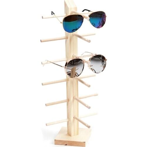 HOT SALE Wooden Multi Layer Sunglasses Display Rack Shelf Glasses Show Holder Organizer Multi Pairs Reading Glass Showcase Wood