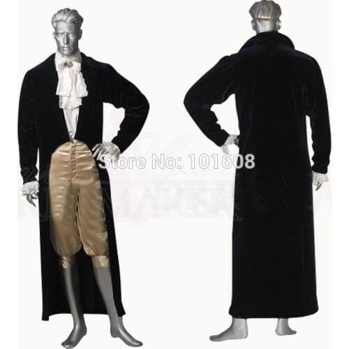 Customized!Jackets+skirt Mens 2pcs Black Velves Retro Coats Singer DJ concert MAN Victorian stage Performance MALE Suits N-032