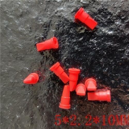 30PCS Mini red silicone duckbill valve one-way check valve 5*2.2*10MM