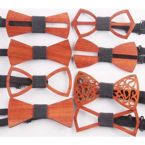 Fashion Western Special Wood Gentleman Bow Ties Handmade Butterfly Wedding Party Bow Ties Butterfly Wooden Unique Tie for Man