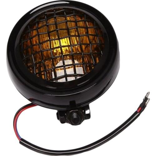 Motorcycle Fence Headlight 12V Moto Retro Head Light for General Modified Motorcycles