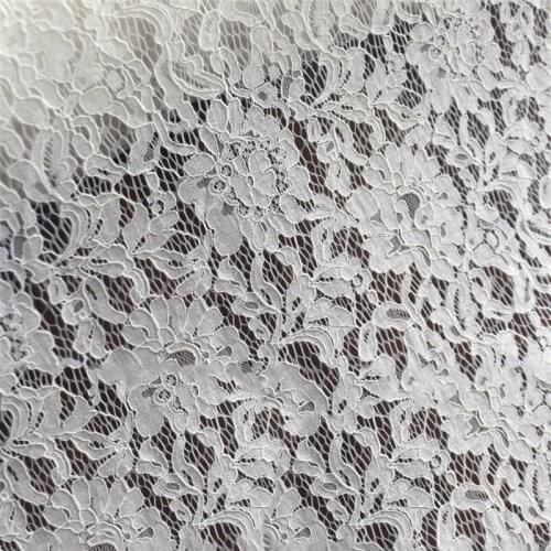 Nylon/Cotton Strand Black And Off White Lace Fabric Dress Mesh Star Embroidered Fabrics Clothes Accessories