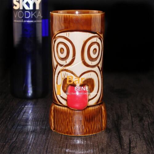 New Arrival Mark Mask American Bar Furnishing Articles Tiki Cup Hawaii Home Decoration Ceramic Cocktail Mug Creative Cup