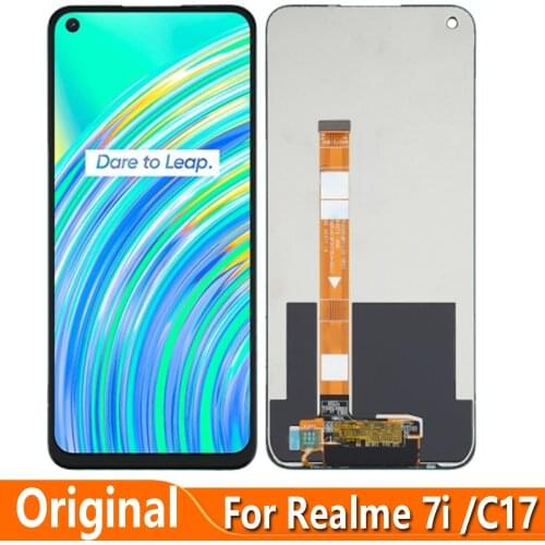 Origianl Screen 6.5" For Realme C17 RMX2101 LCD Display Touch Screen Digiziter With Frame for Realme 7i RMX2103 LCD Display