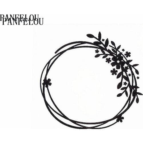 PANFELOU Easter Flower bracelet Embossing folders Plastic For Scrapbooking DIY Template Fondant Cake Photo Album Card Making