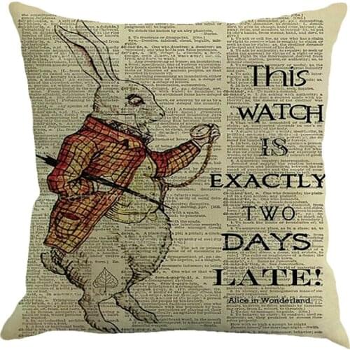 Easter Rabbit Throw Pillows Case Linen Sofa Cushion Cover Sofa Bed Easter Home Decorative Pillow cojines decorativos para#007