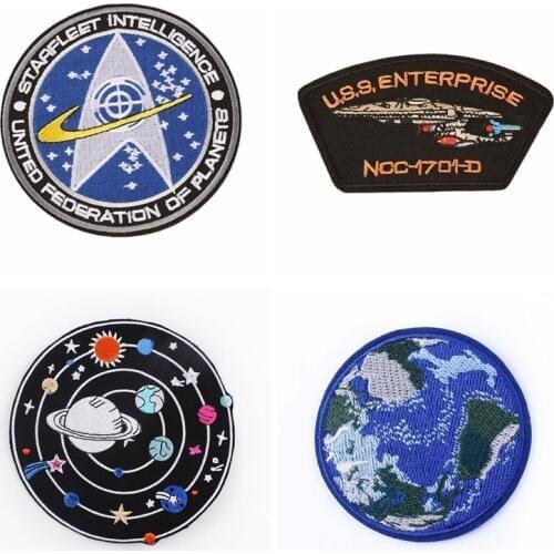 USS Enterprise Patches Iron On Patch For Clothing Embroidery Patch Spacecraft Trek For Garment DIY Stars Patch Ironing on Jacket