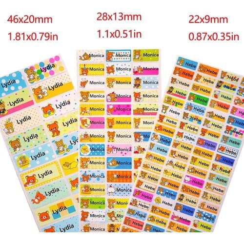 Custom children stickers Cute Cartoon Name Stickers Pattern Personal Waterproof label sticker Scrapbook Stationery Labels