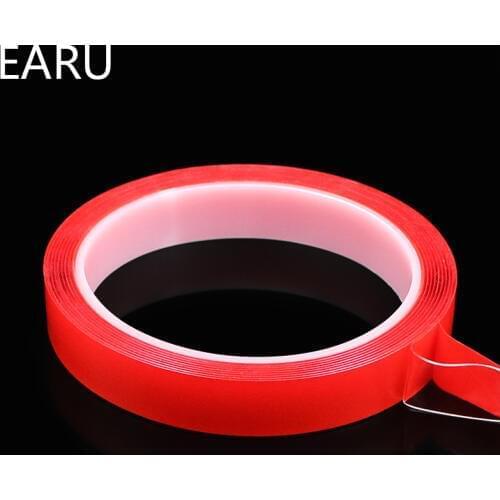 Transparent Double Sided Tape Household Wall Hangings Adhesive Glue Tapes Car Sticker Auto Adhesive Tape 15mmX3m, 30mmX3m