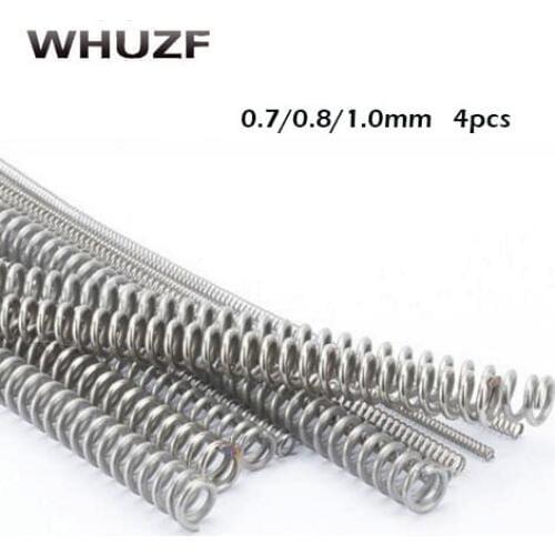 4PCS 304 Stainless steel pressure spring Y-type Compression Spring Diameter * External meridian * Length 0.7 0.8 1.0mm*305mm