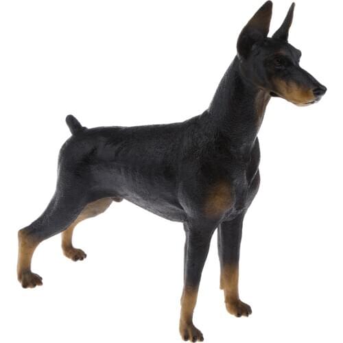 Realistic Doberman Model PVC Farm Animal Model Figurine Action Figures Playset Kids Educational Toy Collectibles