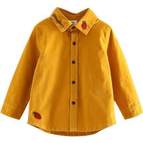 2 3 4 5 6 7 Y Kids Shirts Casual Strawberry Long Sleeve Tops for Girls Kids Clothing 2019 Autumn New Arrival Toddler Girls Tees