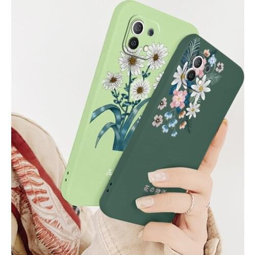 Flower Art Silicone Case For Xiaomi Mi 11 lite Ultra 11i 10T 9T Pro Lite 10 10S 9 8 lite Pro Poco F2 X2 F3 Pro Soft Phone Cover