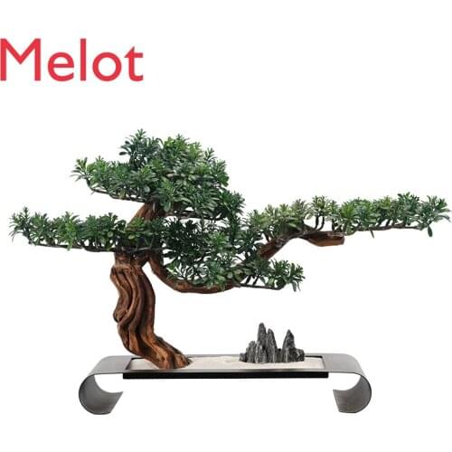 Modern Minimalist Simulation Bonsai Pine Root Carving Indoor Living Room Hallway Ornaments Arborvitae Landscape Modeling