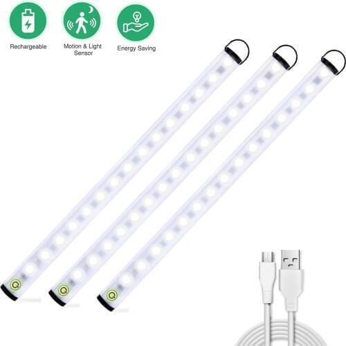 Under Cabinet Light Touch Control 4 Lighting Modes LED Closet Night Light USB Rechargeable Wardrobe Cupboard Kitchen Wall lamp