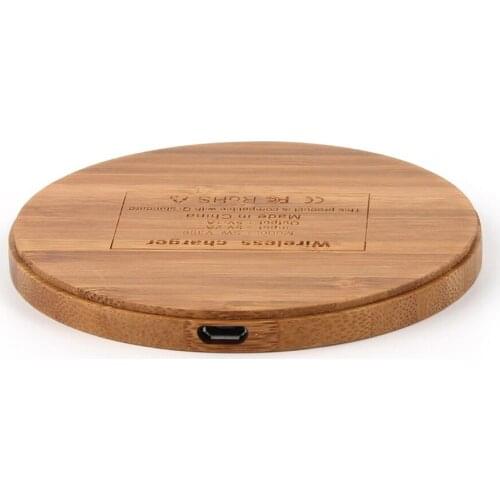 Ultra-thin Charger Bamboo Wood Environmental Wireless Charger Lightweight And Convenient Smart Charging