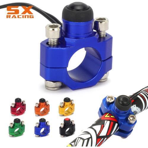 Motorcycle CNC Universal Kill Switch Stop Start Button With Rotating Bar Clamp For YAMAHA YZ250 YZ450 YZF250 YZF450 WR450F