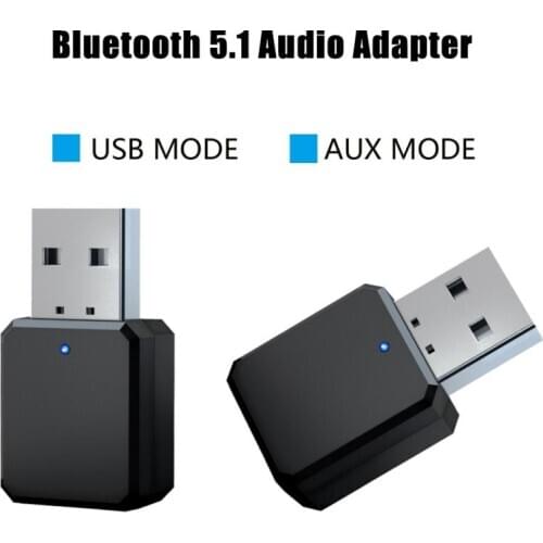 USB Bluetooth 5.1 Audio Receiver Adapter Dongle 3.5mm AUX Home Stereo Car HIFI Wireless Audio Adapter Support Hands-Free Calling