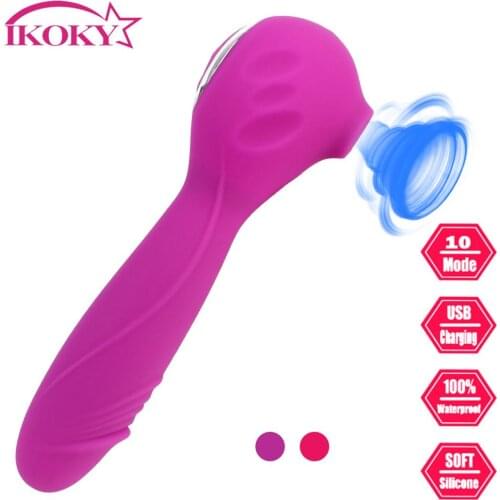 10 Frequency Sucking Vibrator For Women Couples Clitoris Stimulate G-Spot Massager AV Magic Wand USB Rechargeable Heating