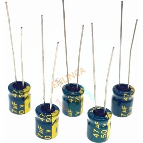 50V 47UF 6*7 High Frequency Low Impedance Aluminum Electrolytic Capacitor 47uf 50V 20