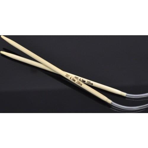 1 Pair Bamboo 120cm Circular Knitting Needle For Stitching Tools Handmade Sweater Accessories (US Size 7/ 4.5mm)