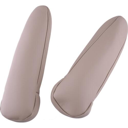 1Pair Car Beige Front Seat Armrest Protector Cover Fit For Toyota Sienna 2011 2012 2013 2014 2015 2016 2017 2018 Accessories