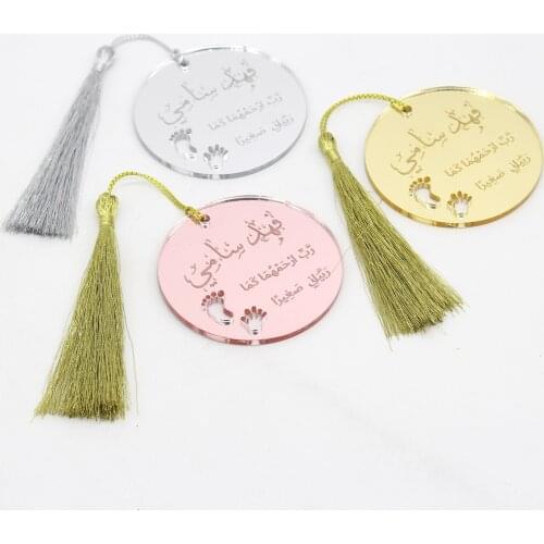 12 Pcs Personalized Custom Wedding Engagement Baby Baptism Birthday Round Tassel Label Invitation Children Party Decoration Tags