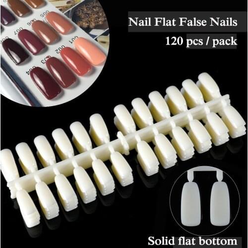 120pc/lot French Acrylic False Nail Tips Display Book Chart & 120 Tips Natural Color Nail Art Salon Set For Nail Free Delivery