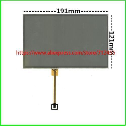 192*122 191*121 191*123 190*120 193*123mm Touch panel digitizer 8'' 8inch vehicle navigation Touch screen