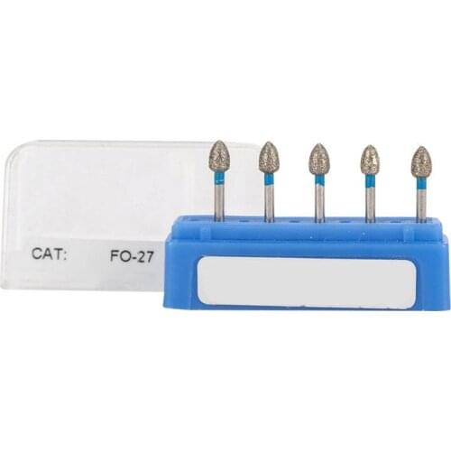 30pcs Dental Diamond Burs Drill for Teeth Porcelain Ceramics Composite Polishing for High Speed Handpiece FG 1.6M