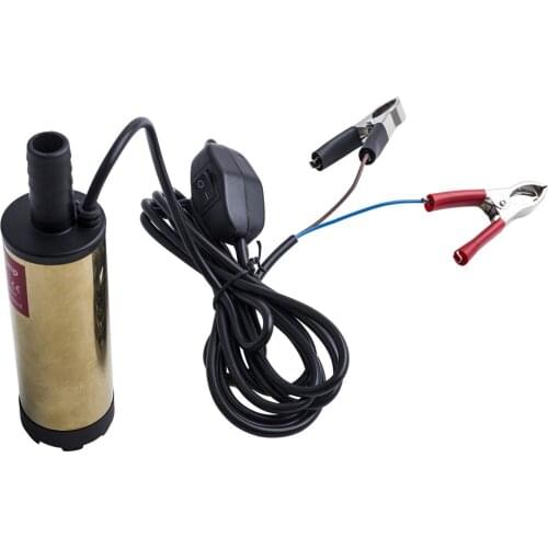 38mm 12V S-12DP Diesel Fuel Pump Transfer Pump 40Watts Oil Fluid Refuelling 3m