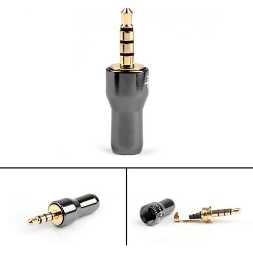 Areyourshop 1Pcs 3.5mm Stereo 4Pole Male Jack Plug Audio Connector Solder For Budweiser Headphone Earphone Adapter