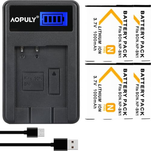 4x NP-BN1 Battery+Charger for Sony Cyber-shot DSC-TX5 DSC-TX7 DSC-TX9 DSC-TX10 DSC-TX20 DSC-TX30 DSC-W310 DSC-W320 DSC-W330 W350
