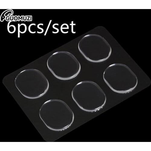 6pcs/set Transparent Snare Drum Mute Pad Drum Damper Gel Pads Snare Tom Drum Muffler Mute Percussion Instrument Accessories