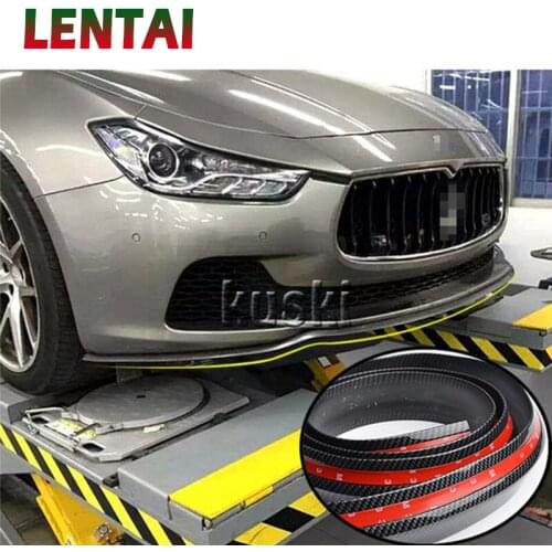 LENTAI For Skoda octavia a7 a5 2 rapid fabia superb Mazda 3 6 cx-5 Ssangyong 1Set Auto Car Front Chin Spoiler Carbon Stickers