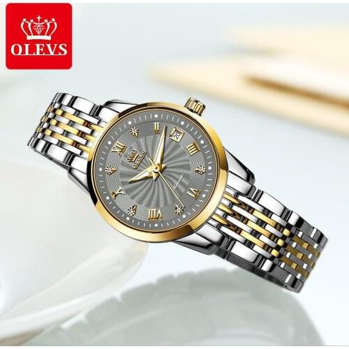 OLEVS Luxury Brand Women Automatic Mechanical Watches Steel Watch Band Watch Waterproof Simple Watch For Women Gift for Women
