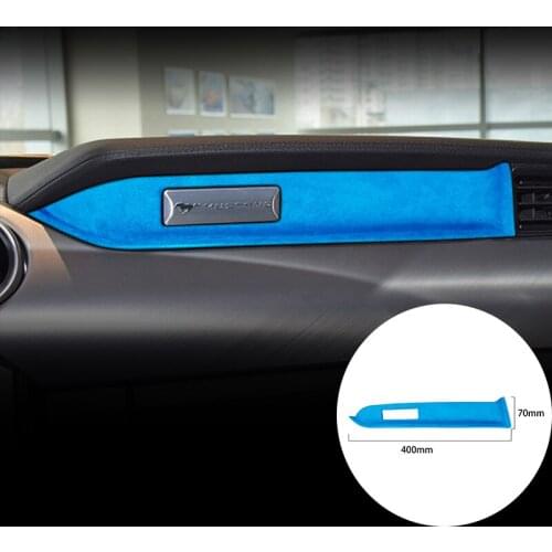 For Ford Mustang 2015-2019 Alcantara Suede Car Center Console Panel Strip Cover Trim Stickers Internal Mouldings Accessories