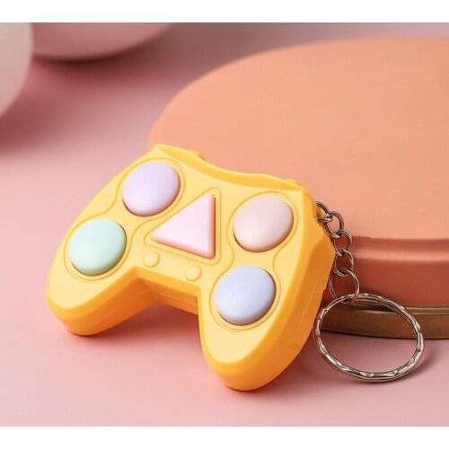 Game Handle Mini Keychain Memory Games Fingertip Electronic Controller Fidget Cube Toys Puzzle Reliever Stress For Kids Adults
