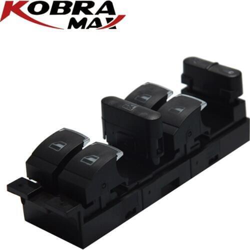 KobraMax Left front switch 9 pin Chrome Master Window Controller Switch 3BD959857 fits for V W J etta Golf Passat 1998-2005