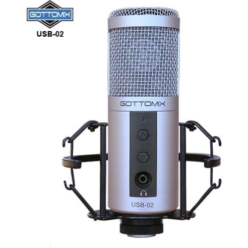 Gottomix USB-02 Condenser USB Microphone For Podcasting, Home Studio Recording, Field Recording And Voice Over