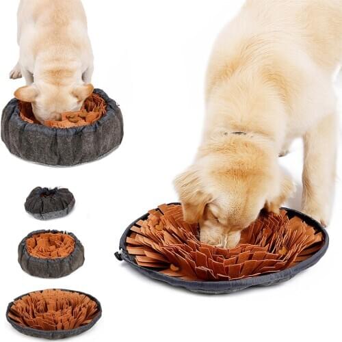 Pet Dog Sniffing Mat Find Food Training Blanket Dog Nosework Puzzle Blanket Anti-Choking Pet Bowl Play Toy For Relieve Stress