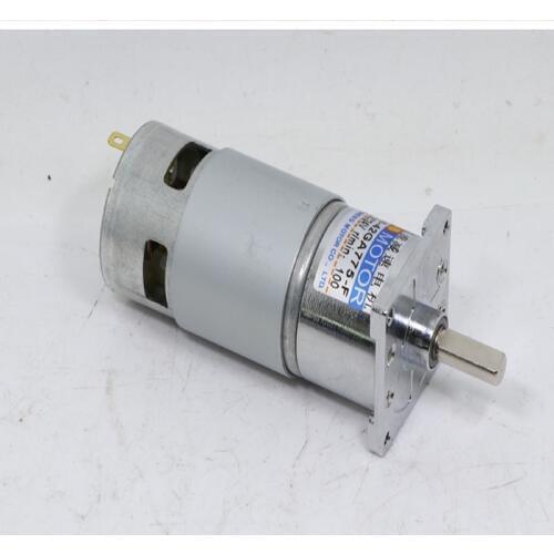 DC geared motor, 12V/24V high power and large torque 775 motor, CW/CCW speed motor