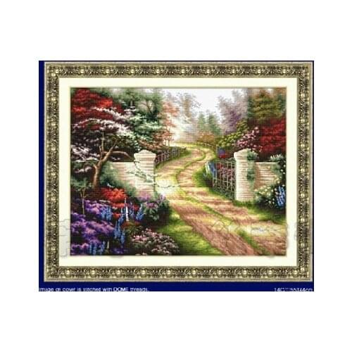 Forest Garden Path Landscape Sewing kit Top Quality Needlework Embroidery DIY Cross Stitch Kit 14CT Unprinted Decor Handmade