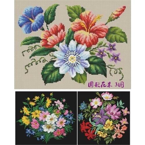 Flowers Cross Stitch Kit Package Greeting Needlework Counted Cross-Stitching Kits New Style Counted