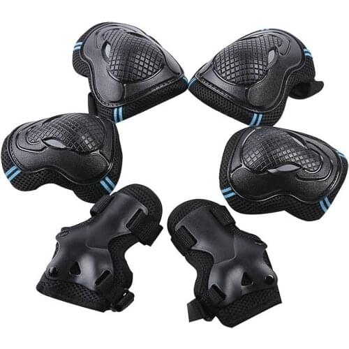 Outdoor sports Knee Pads Set 6 Protector Kit Safety Protection Pads for Skateboard Knee Pads Wrist Guards Protective Equipment
