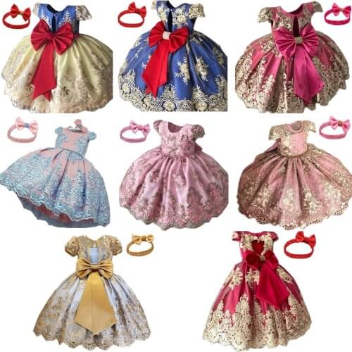 Newborn Baby Girls Dress 1st Birthday Outfit Tutu Dresses Girl Infant Costume for Kids Party Clothes Girl 2 Years with Headwear
