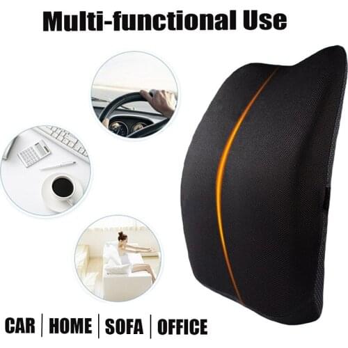 Ergonomic Design Memory Foam Orthopedic Backrest Pillow Lumbar Support Back Cushion Back Pillow for Office Chair and Car Seat