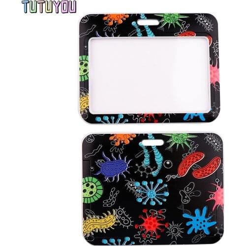 PC3142 Medical Theme Virus Lanyards ID Badge Holder Bus Pass Case Cover Slip Bank Credit Card Holder Strap Cardholder