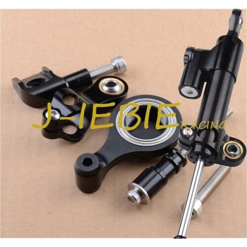 CNC Steering Damper Stabilizer and Black Bracket Mounting For Yamaha YZF R6 2006-2016 2007 2008 2013 R1 2009-2012 2010 2011